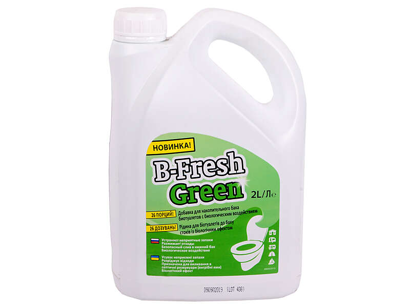 Жидкость для биотуалетов "B-FRESH GREEN" (в нижний бак, зеленая без формальдегида, объем 2л)