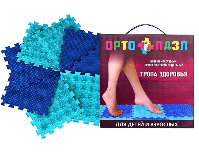 Коврик массажный (ортопедический) модульный "ОРТО ПАЗЛ", МИКС "Тропа Здоровья"