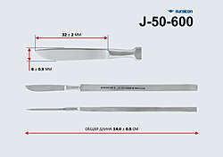 Скальпель глазной брюшистый, средний 140мм Сб-3 (П) J-50-600