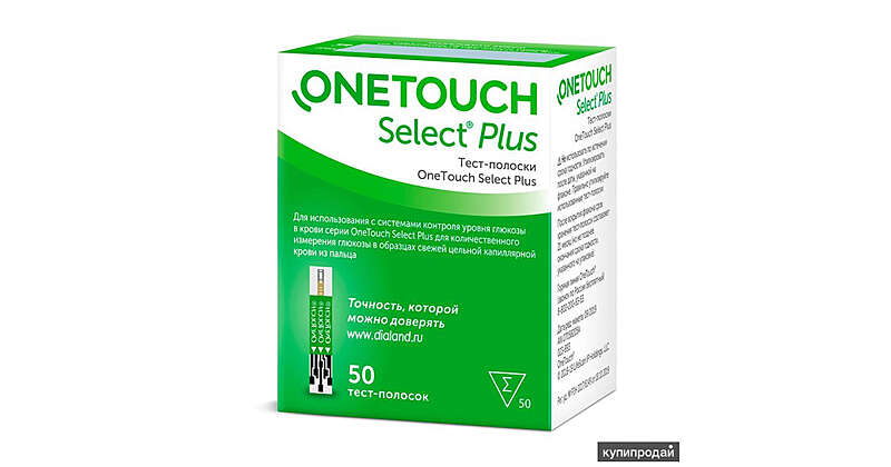 Тест-полоски ONE TOUCH Select Plus №50